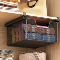 Wardrobe Mesh Storage Basket Space Saving Hanging Slide-out Drawer Multipurpose