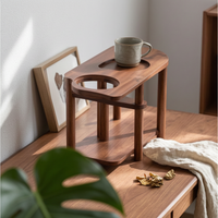 Coffee Machine Stand Circular Cutouts Espresso Machine Stand Minimal Design
