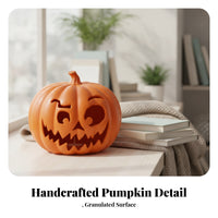 Decorative Pumpkin Light Festive Jack-O'-Lantern Light Spooky Pumpkin Lamp Speckled for Home Decor, Halloween Parties, Bar Displays