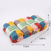 Microfibre Cloth and Microfibre Towel, Quick-Drying Cleaning Cloths, 30x30 cm Glass Cleaning Cloth, Pack of 4 Mixed Colors