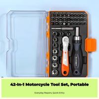 Motorcycle Tool Kit, Socket Ratchet Wrench Set, Portable Repair Bag, Multi-Function, Maintenance Essentials