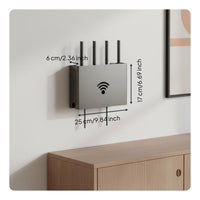 WiFi Router Storage Box Space-Saving Wall Arrangement Mount Router Shelf Easy Installation Set-Top Box Holder for Living Room, Bedroom, Office