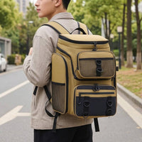 Waterproof Fishing Backpack Breathable Back Panel Fishing Backpack Oxford Textile