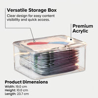 Cosmetic Storage Box Lipstick Stand Organizer, Modern Minimalist with Lid, Bedroom Countertop Clear Acrylic Transparent Makeup Desktop