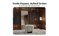 Lidded Shoe Changing Stool High-Resilience Foam Pad Upholstered Storage Ottoman Sturdy Construction Sturdy Wood Frame