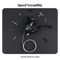 24 Speed Brake Lever Gear Selector Long-Lasting Aluminum Alloy 24 Gear Selector Gear Selector Mountain Bike Gear Changers