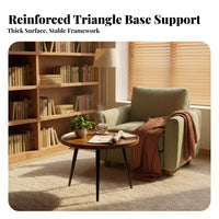 Dual-Level Round End Table Light Luxury Aesthetic 2-Tier Circular Table Space-Saving Modern Design for Living Room, Small Spaces
