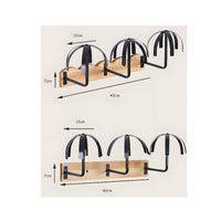 Wood and Metal Hairpiece Organizer Multifunctional Household Storage