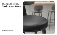 Upholstered Counter Stool with Backrest Light Luxury Design Bar Chair mechanical design Easy to Assemble for Adults, Dining Room
