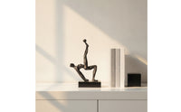 Modern Iron Sculpture Black Abstract Sculpture Elegant Statue Minimalist for Homeowners, Shelf, Tabletop, Desk, Living Room