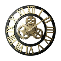 Vintage Gear Wall Clock Gear Wall Clock Indoor Silent Sweeping for Living Room