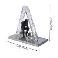 Crystal Figurine Modern Tabletop Ornament Geometric for Bookshelf