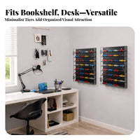 Car Display Box with Door | Wall-Mounted Design, High-see-through, Toy Car Display Cabinet with Door, for Hobby Rooms
