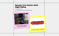 Waterproof LED bike turn signal remote