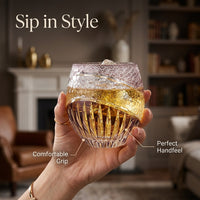 Kiriko-style Whiskey Glass, Crystal Glass