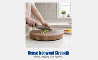 Ironwood Chopping Board, Durable Wood, Kitchen Cutting Board, Thickened, Crack Resistant