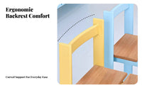 Colorful Blockdesign Chair Stackable Design Household Furniture With Backrest