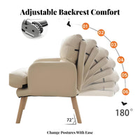 Reclining Armchair with Ottoman Multi-Position Recline Armchair and Ottoman Set Long-Lasting Textile High Weight Capacity
