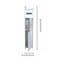 Narrow Toilet Side Cabinet Multi-Functional Slim Storage Unit Complimentary