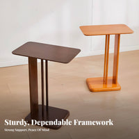 double-shelf End Table Movable with casters 2-Tier End Table Nordic Design