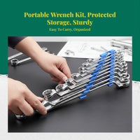 Steel double-ended wrench set