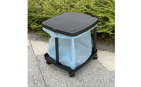 Mobile Garbage Bag Holder Frame Rack with Wheels Lightweight Wheeled Trash Bag Holder Stable Cart Versatile for Patio, Camping
