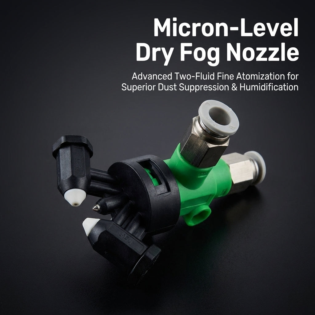 Stainless Steel Misting Nozzle, Industrial Humidifier Misting Nozzle, Agricultural Mist Spray Nozzle, Two Fluid Atomization Nozzle