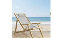 Long-Lasting Beach Chair Material Sling Easy to Install Deck Chair Replacement Canvas Includes Pillow Folding Lounger Replacement Cloth for Poolside, Patio, Balcony