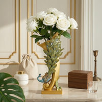 Peacock Vase Ornate Sculpture Tall for Living Room, TV Cabinet