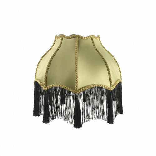 Lamp Shade with Fringe Trim Soft Light Cover Warm for Bedroom