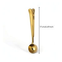 Measuring Spoon with Bag Clip Dual Function for Pantry, Baristas