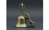 Tibetan Vajra Bell Pure Copper Vajra Bell Handmade Religious Decor for Meditators, Stretching Practice Practitioners, Altar, Meditation, Temple
