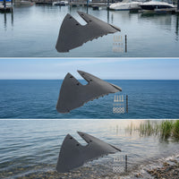 Hydrofoil Stabilizer with Mounting Hardware Aerodynamic Outboard Motor Hydrofoil Black Outboard Motor Stabilizer for Boat Owners