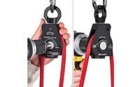 Aluminum Rope Pulley 25kN Pulley with Side Plates Hardware for Climbers, Salvage Teams Teams, Work at Height