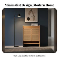 Louvered Door Shoe Cupboard Nordic aesthetic Entryway Cabinet Modern & Simple Multifunctional for Apartment Dwellers, Homeowners