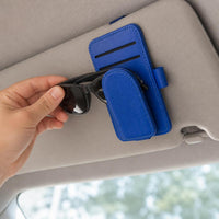 Car Sun Visor Glasses Clip Holder for Sunglasses and Cards, Multi-functional Storage Organizer