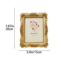 Baroque Floral Photo Frame Freestanding House Decoration for Wedding, Bedroom