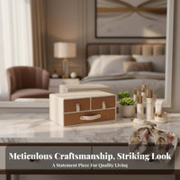 Desktop Makeup Box with Drawers particleproof Design for Dressing Table, Bedroom