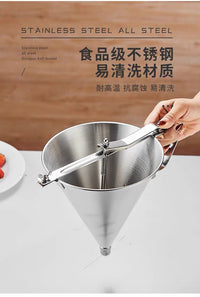 不锈钢章鱼小丸子漏斗汉堡漏嘴面糊糖浆鸡蛋煎饼大口径定量器
