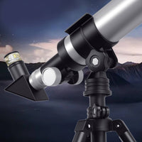 Astronomical Telescope Stable Tripod Stargazing Telescope Fully Coated Optics Science Toy for Students, Kids, Outdoor