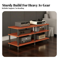 1 Audio Component Cabinet Multi-tier Equipment Rack High Load Capacity Sturdy Construction Open Shelf Amplifier Stand Suitable for Audiophiles Home Entertainment Living Room Household Storage Gift Giving