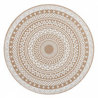 Round Jute Placemat Decorative Woven Round Placemat Versatile Use Boho Dining Heat-Resistant Pad for Restaurant, Wedding