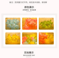 led裂纹云小彩灯闪灯串灯五角星挂灯圣诞树装饰星星灯满天星个性 【裂纹星】黄色 电池款（3米20灯）