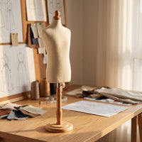 Pinnable Miniature Dress Form Fabric Covered Dress Form with Adjustable Height Tabletop Mannequin Torso Stable for Tailors