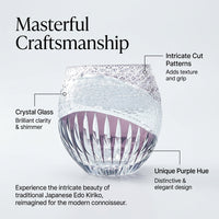 Kiriko-style Whiskey Glass, Crystal Glass