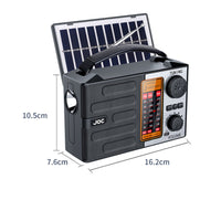 TF Card & USB Playback Portable Bluetooth Speaker Radio Solar Powered Radio for Campers, Hikers, Outdoor, Emergency, Camping