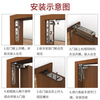 Invisible Door Hinge 3D Adjustable Heavy-Duty Concealed Hinge for Wooden Doors, Pivot Hinge