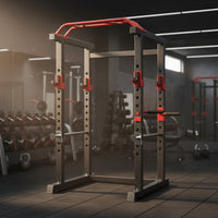 Power Cage with Pull-up Bar Multi-Functional Strength Rack Heavy-Duty Squat Cage for Weightlifters, Athletes, Home Gym