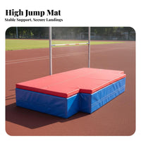 High Jump Landing Mat Tear-Resistant Backward Flop Flop Mat Zippered Cover Pole Jump Landing Landing Area for Athletes, Students, Gymnasium