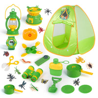 Kids Science Experiment Telescope and Insect Observation Box Toy Set for Outdoor Adventure Camping Picnic Pretend Play